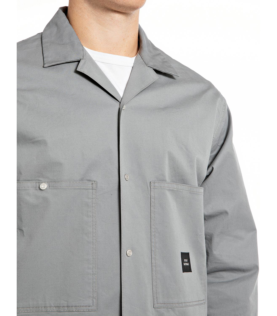 サルトリアーレ コットンツイル オーバーシャツ 詳細画像 グレー 3